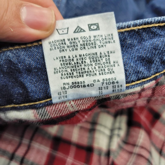 Cabela's Roughneck Jeans Mens 40x32 Blue Flannel Lined Relaxed Fit Denim Pants - Picture 14 of 16